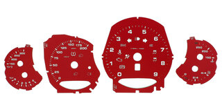 FVD Brombacher Instrument Face Set 991.1 GTS - Guards Red - Manual - MPH - With Logo