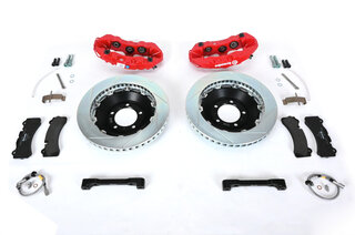 Brembo-Sport System GT (6-Kolben) 380x32mm, VA geschlitzte Scheiben, Bremssattel rot