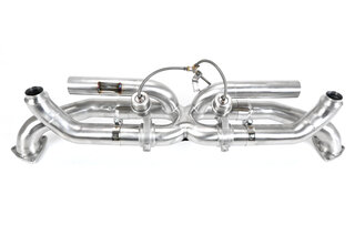 Valved Center Muffler Bypass 991.1 - Brombacher Edition - Includes Stainless Braided Vacuum Line
