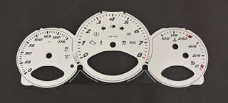 Instrument Face Set 987.1 - 2.7 L - White - Manual - MPH - 175 MPH