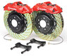 Brembo-Sport System GT (6-Kolben) 380x32mm, VA gelochte Scheiben (ohne PCCB), Bremssattel rot