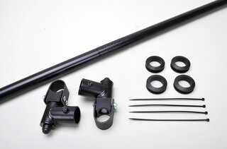 Gurtrohr Stahl (für 38mm Rohr) demontierbar Spezial mit Befestigungsklammern (universell)