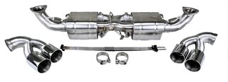 Klappen-Sportschalldämpfer 991 12- "BROMBACHER", 4x90mm Endrohre