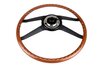 Wood Steering Wheel Ø 400 mm - 4 Spokes Black - Without Horn Button - 911 / 912 / 914