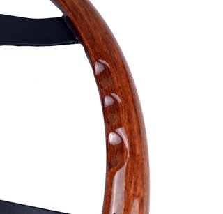 Wood Steering Wheel Ø 400 mm - 4 Spokes Black - Without Horn Button - 911 / 912 / 914
