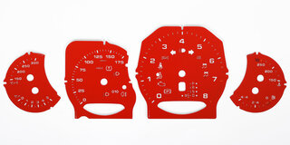 FVD Brombacher Instrument Face Set 958.1 Cayenne / S - Guards Red - Tiptronic - MPH - Fahrenheit
