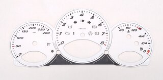 Zifferblattsatz Weiss 987,987 C Km/h Schalter 280 km/h
