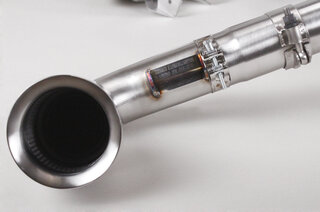 Abgasanlage 997 -08 "BROMBACHER" 200Zeller (2x100mm Endrohre Ausgang mittig)