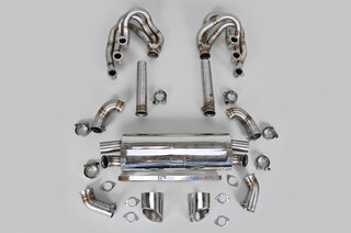 Abgasanlage "Brombacher" 964, Kat-Leerrohr, 2x Endrohr oval 122x85mm Edelstahl, ohne Heizung