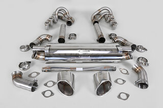 Abgasanlage "Brombacher" 964, Kat-Leerrohr, 2x Endrohr oval 122x85mm Edelstahl, ohne Heizung