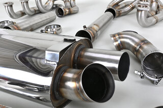 Abgasanlage "Brombacher" 964, Kat-Leerrohr, 2x Endrohr oval 122x85mm Edelstahl, ohne Heizung