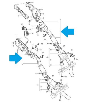 Primary Catalytic Bypass Set 955 Cayenne S - Brombacher Edition