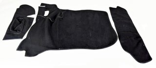 Teppichsatz Kofferraum 87-89 Velour schwarz - mit Intensivreinigungsanlage