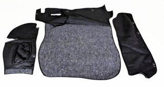 Teppichsatz Kofferraum 87-89 Velour schwarz - mit Intensivreinigungsanlage