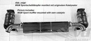 Sport Muffler 997.2 Turbo / Turbo S - Brombacher Edition - For Stock Catalytic Converters