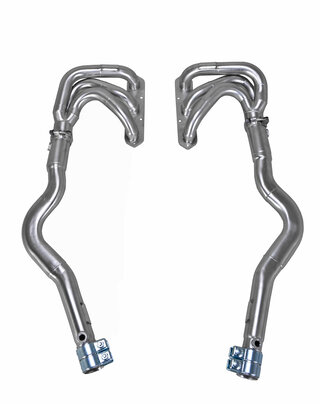 Long Tube Race Header Set 987.1 Cayman / Boxster - For Brombacher Muffler - Catalytic Bypass
