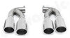 Endrohrsatz "Brombacher" 955 Turbo Edelstahl poliert- 4x100 mm rund schräg