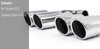 Endrohrsatz "Brombacher" 955 Turbo Edelstahl poliert- 4x100 mm rund schräg