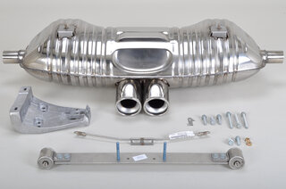 Sport Muffler "Brombacher" 986 Boxster   2,5l (TUV Version), Stainless Steel, 2x90mm