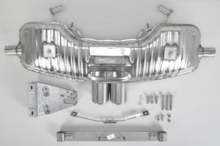 Sport Muffler "Brombacher" 986 Boxster   2,5l (TUV Version), Stainless Steel, 2x90mm