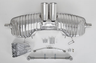 Sport Muffler "Brombacher" 986 Boxster   2,5l (TUV Version), Stainless Steel, 2x90mm