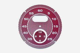 Zifferblatt bordeaux rot Sportchrono - Diamant Rautenmuster