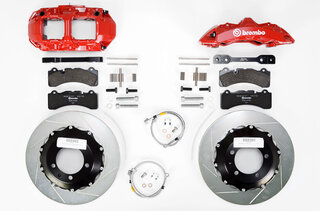 Brembo GT Sport Brake System - Front - 6 Piston - Slotted / Type 1 - 355 x 32 mm - Red Caliper