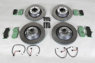 Kit de transformation 997 GT2/GT3 Ø380/350mm disques acier avec plaquettes pagid vert