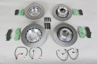 Kit de transformation 997 GT2/GT3 Ø380/350mm disques acier avec plaquettes pagid vert