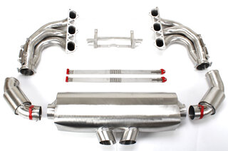 Race Exhaust System 997.1 GT3 Cup / Cup S - Stainless Steel - Dual 3" (76 mm) Slash Cut Tips