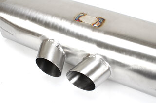 Race Exhaust System 997.1 GT3 Cup / Cup S - Stainless Steel - Dual 3" (76 mm) Slash Cut Tips
