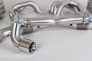 Sport Exhaust System 996.1 - Brombacher Edition - 200 Cell HF Sport Cats - Round 3.5" (90 mm) Tips