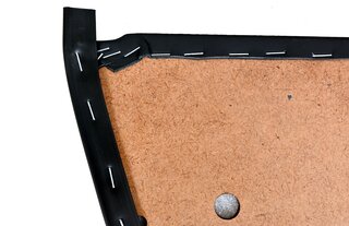 RS-Leichtbau-Türverkleidungsatz schwarzes Echtleder /Türschlaufen SPEEDGELB