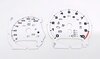 Instrument Face Set 718 GT4 RS - White - PDK - MPH - with Logo - with orange Tick Marks