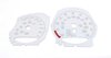 Instrument Face Set 718 GT4 RS - White - PDK - MPH - with Logo - with orange Tick Marks
