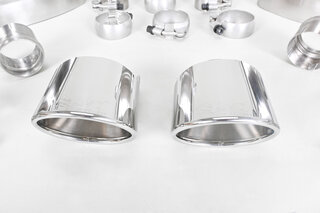 Abgasanlage "Brombacher" 993 Turbo, 200Zeller, 2x Endrohr ovalØ 90mm (Export)