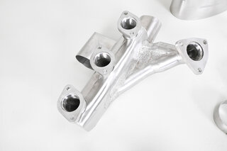 Abgasanlage "Brombacher" 993 Turbo, 200Zeller, 2x Endrohr ovalØ 90mm (Export)