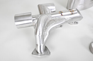 Abgasanlage "Brombacher" 993 Turbo, 200Zeller, 2x Endrohr ovalØ 90mm (Export)