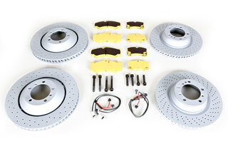 PCCB -> Steel Brake Kit 997.1 GT2 / 997.1 GT3 / 997.1 GT3 RS - 380 mm / 350 mm - Pagid Yellow RSL 29