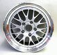 Jante BBS 10x18 ET54 centre alu forgé argenté (freins Ø330mm)