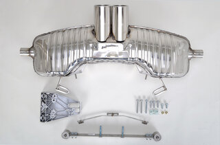 Sport Muffler 986 Boxster 2.5 L 1997-99 - Brombacher Edition - Sound Version - Dual 3.5" (90 mm)Tips