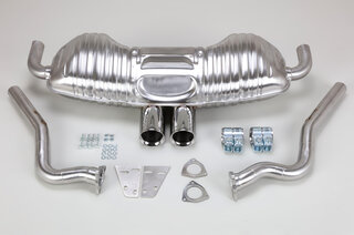 Schalldämpfer "Brombacher"  987.1 Cayman Endrohr 2x90mm Sound Version Export
