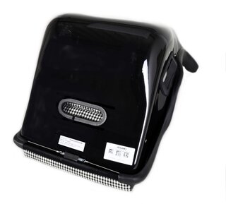 Pole Position Classic (ABE) cuir noir / tissus Pepita