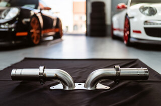 Center Muffler Bypass 997 GT3/RS "Brombacher " Stainless Steel,  without Tips