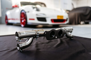 Center Muffler Bypass 997 GT3/RS "Brombacher " Stainless Steel,  without Tips