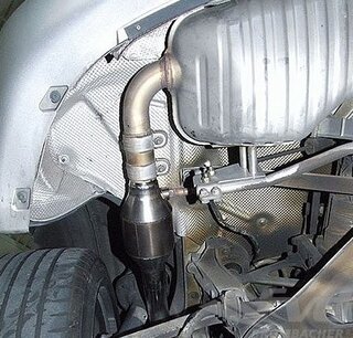 Ligne d'échappt.sport 987-2 Boxster "BROMBACHER" inox, 200 cellules, 2 sorties Ø90mm export