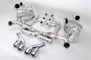Ligne d'échappt.sport 997 09- "BROMBACHER" inox, 200 cellules, 4 sorties Ø90mm, (94db Variante)