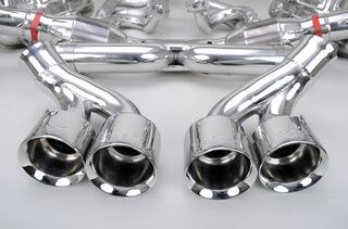 Ligne d'échappt.sport 997 09- "BROMBACHER" inox, 200 cellules, 4 sorties Ø90mm, (94db Variante)