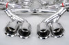 Ligne d'échappt.sport 997 09- "BROMBACHER" inox, 200 cellules, 4 sorties Ø90mm, (94db Variante)
