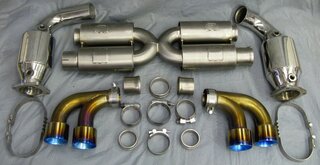 Schalldämpfer "Brombacher" Sport TITAN 997 TT (200er Zeller), Kats aus Edelstahl; 11,9kg